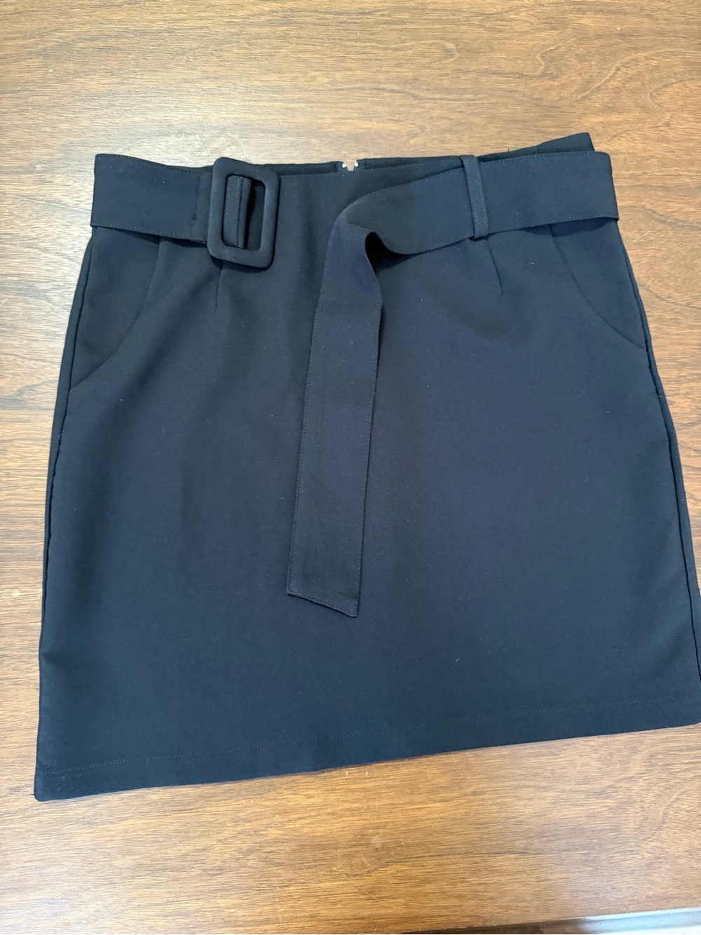 Belted Mini Skirt Black
